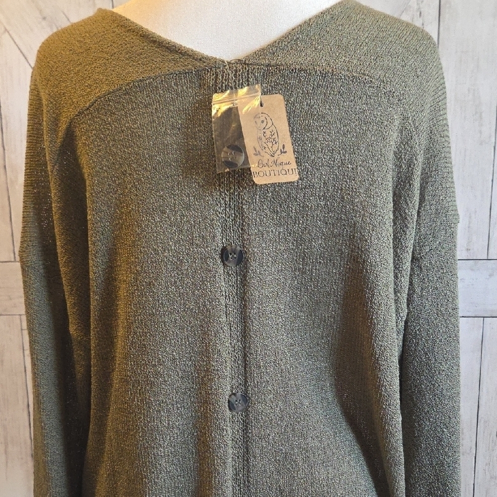NWT Olive Green Women's Sweater - Picture 6 of 9